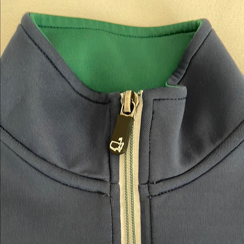 Masters original Navy Sleeveless 3/4 zip Pullover with Masters Logo - Picture 3 of 5